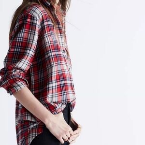Madewell Flannel Oversized Ex-Boyfriend Shirt